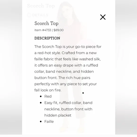 Cabi 4733 Scorch Top XL - Picture 10 of 10